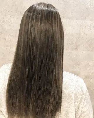 ロング カラー 髪質改善で 憧れの潤艶美髪にのヘアスタイル