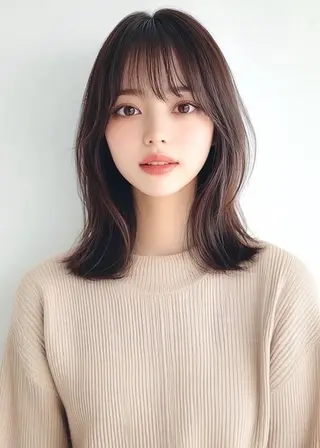 セミロング カラー 年齢悩みを全て解消/ 白髪と癖毛 松本雄光のヘアスタイル