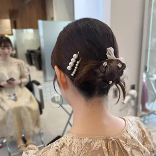 セミロング ヘアアレンジ 縮毛矯正+モテカラー 🎀✨MIHOのヘアスタイル