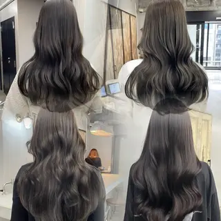 ロング カラー 新宿/韓国ヘア/ 髪質改善ストレートのヘアスタイル
