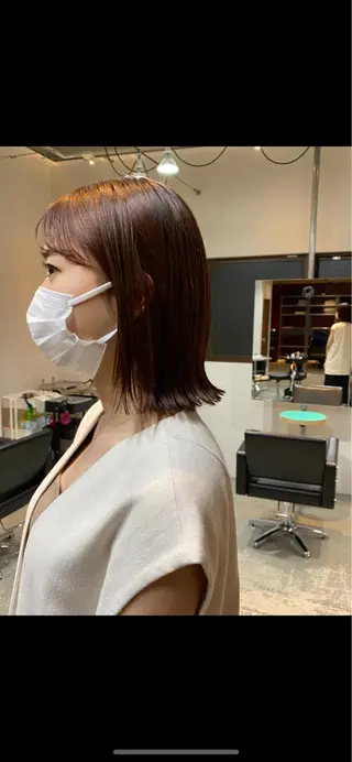 ミディアム カラー ボブ/くびれショート モデル募集中cocoのヘアスタイル