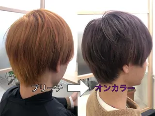 メンズ 透明感カラー 山中のヘアスタイル