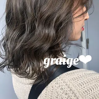 ミディアム カラー レイヤーカット 韓国ヘアayameのヘアスタイル