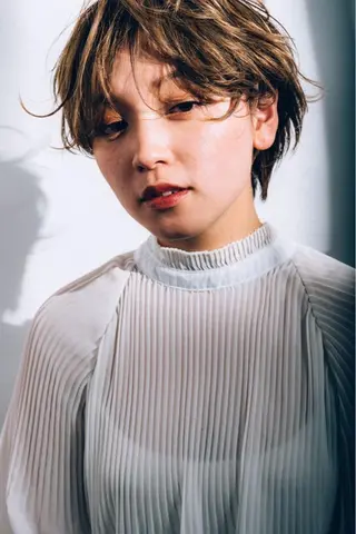 ショート カラー パーマ ヘアアレンジ メンズ キッズ ネイル マツエク・マツパ 藤井 仁紀のヘアスタイル