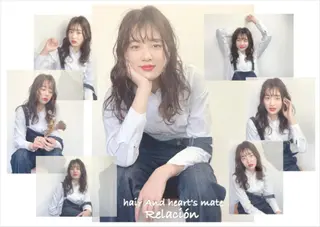 セミロング カラー パーマ ヘアアレンジ キッズ ネイル 岩崎 克秀のヘアスタイル