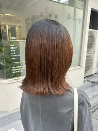 ミディアム ayu omochaのヘアスタイル