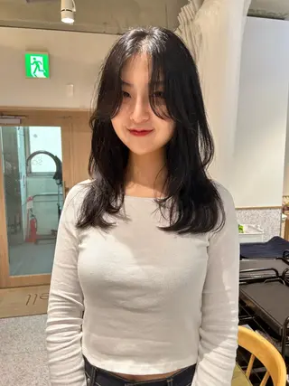 ロング カラー ヘアアレンジ トレンドレイヤー カット/mihoのヘアスタイル