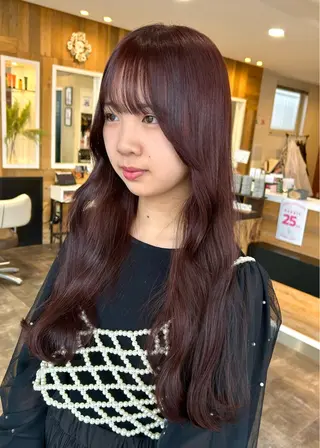 ロング カラーモデル募集中 美容室ハピスのヘアスタイル