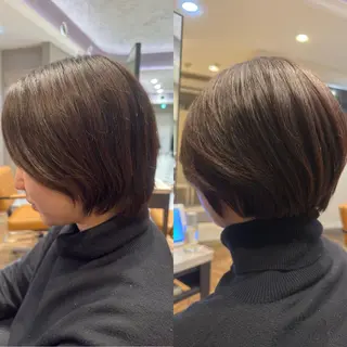 ショート 頭から整える美容師 松田のヘアスタイル