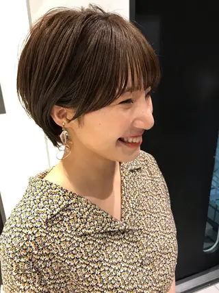 ショート クロスパーマ松永裕久 似合わせカットのヘアスタイル