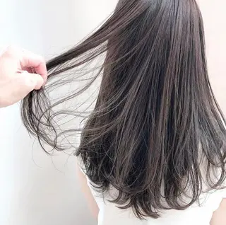 セミロング カラー HATSUMEI ゆうまのヘアスタイル