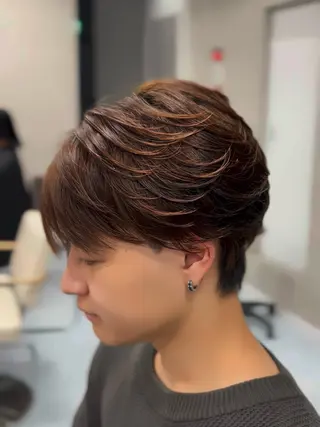 ミディアム パーマ メンズ 🔮メンズ縮毛矯正 メンズパーマ💎竹永のヘアスタイル