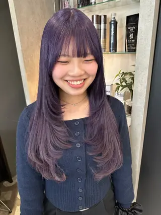 ロング カラー AYAKASA 暖色カラー/レイヤーのヘアスタイル