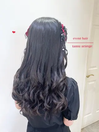 ロング ヘアアレンジ シールエクステ横浜 🐏☁️miminaのヘアスタイル