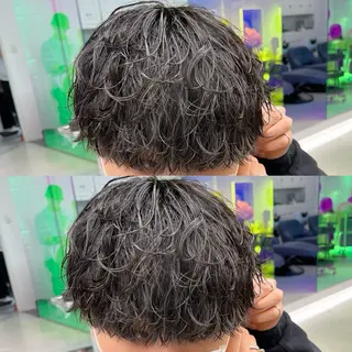 ショート パーマ メンズ 石井 光星のヘアスタイル