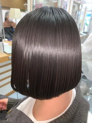 ショート カラー パーマ 髪質改善/縮毛矯正 /レイヤー岡部のヘアスタイル