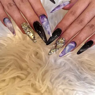 ロング LaLa Peach 崎原のネイルデザイン