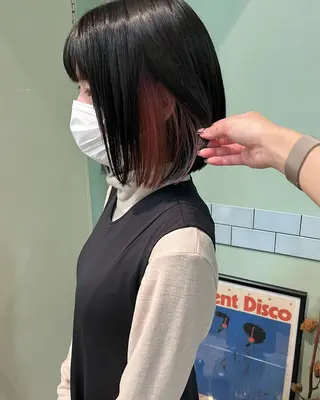 ミディアム カラー ﾊｲﾄｰﾝ/ｼｮｰﾄ 村上淳乃🐥のヘアスタイル