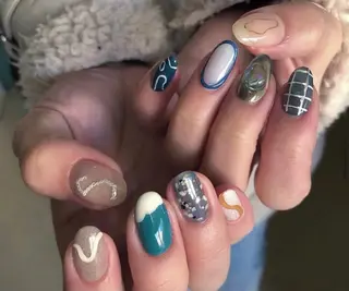ネイル パラあり！フィルイン 美フォルムのネイルデザイン
