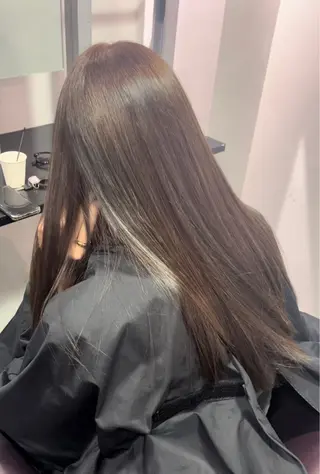 ロング カラー こまつ まりやのヘアスタイル