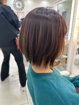 ミディアム カラー 伊佐 愛のヘアスタイル