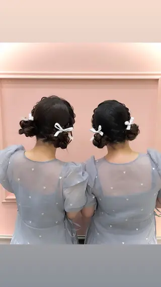 セミロング ヘアアレンジ lien ヒジリのヘアスタイル