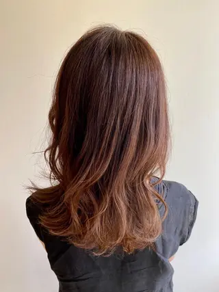 セミロング カラー INCE HAIR 竹牟礼翔のヘアスタイル