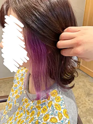 ミディアム カラー 藤井 夕佳のヘアスタイル