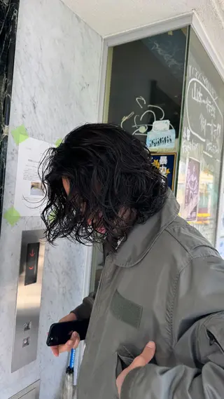 パーマ メンズ 椎葉 祐也のヘアスタイル