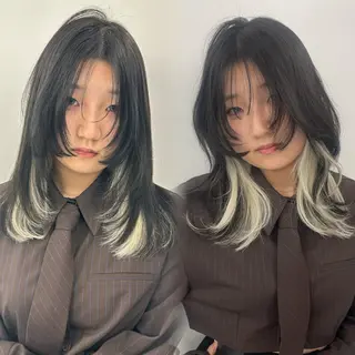 ミディアム カラー 🩶大人韓国ヘア 渋谷/Satsukiのヘアスタイル