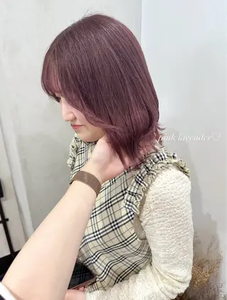 セミロング カラー ヘアアレンジ Himawari♡ 柔らかいカラーのヘアスタイル