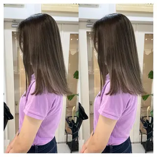 ミディアム カラー 村山 茉衣のヘアスタイル