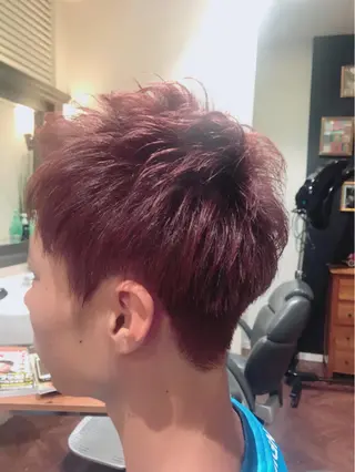 ショート カラー アザマ　ヤスカツ _rosso 川口のヘアスタイル