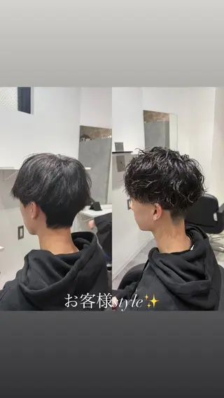 ショート メンズ メンズパーマ/ショ ートカット/福井悟朗のヘアスタイル