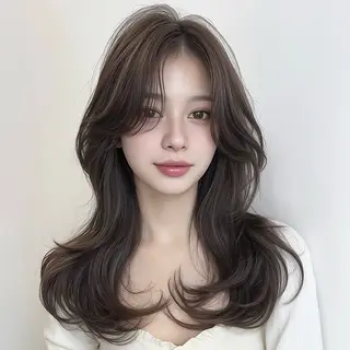 セミロング カラー ete カイエダのヘアスタイル
