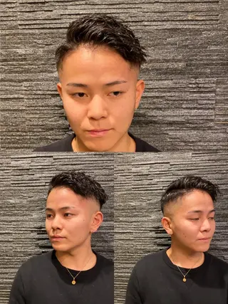 ショート パーマ メンズ カット指名No1漆原 聡のヘアスタイル