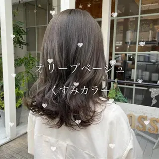 ミディアム カラー 【完全個室】髪質改善 暖色カラー/山崎唯奈のヘアスタイル
