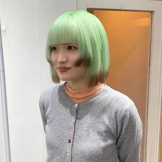 ショート カラー 💍ダメージ最小限 ブリーチ/ちさと💍のヘアスタイル