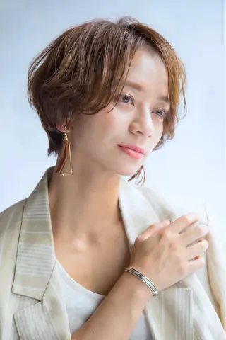 ショート カラー パーマ 銀座No.1髪質改善 縮毛矯正/本木のヘアスタイル