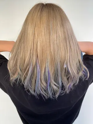 セミロング カラー 山中 真紫のヘアスタイル