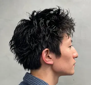 ショート パーマ ヘアアレンジ メンズ fifth 石川 凪のヘアスタイル