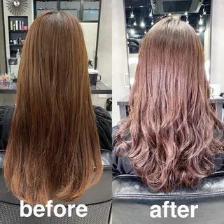 ロング カラー 艶髪/縮毛矯正 特化 ヒトシのヘアスタイル