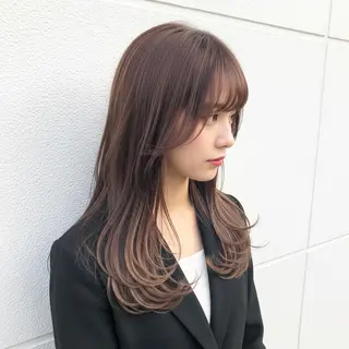 セミロング カラー mizu kiのヘアスタイル