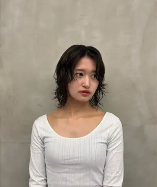 ミディアム パーマ カットモデル・パーマ 🌀リリアのヘアスタイル