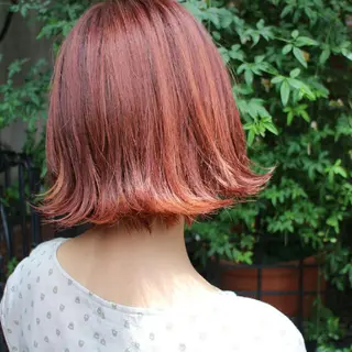 カラー クニモトハルナ ボブ/柔らかカラーのヘアスタイル