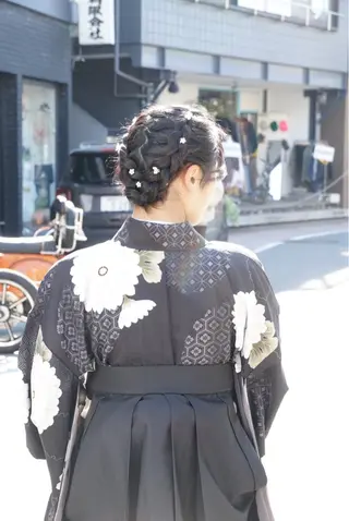 縮毛•ハイトーン ・着付け Runaのヘアスタイル