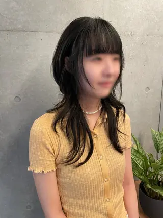 ロング 韓国タッセルカット レイヤーカットのヘアスタイル