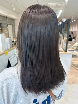 ミディアム カラー 小澤 真帆のヘアスタイル