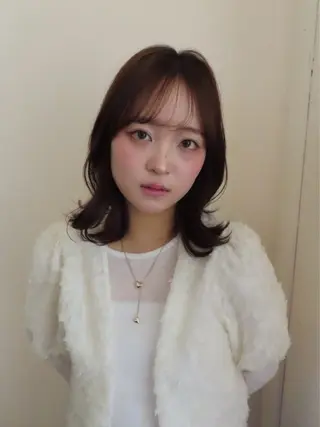 ミディアム カラー ＊UNU＊ RICOのヘアスタイル