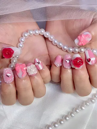 ネイル 3Dアートネイル💗 都築レナのネイルデザイン